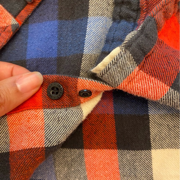 Insight red and blue plaid flannel button down - Picture 3 of 4